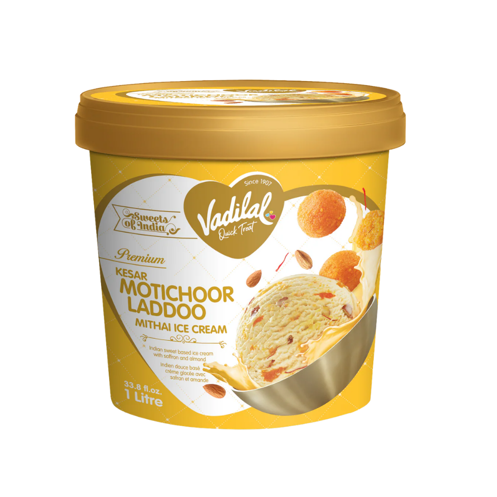 Vadilal Motichoor Laddoo Icecream 1 ltr buy online USA - 1